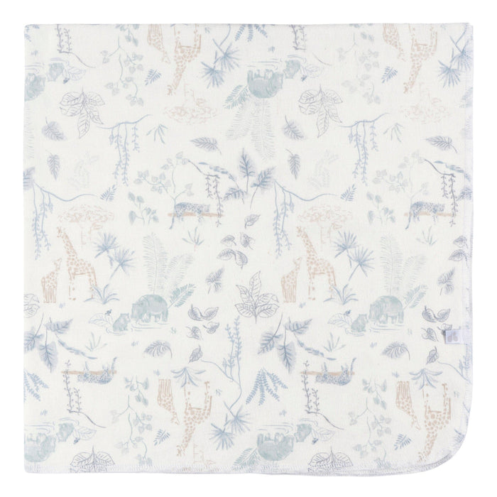 4-Pack Baby Boys Blue Leaf Cotton Flannel Blanket Blankets Gerber®