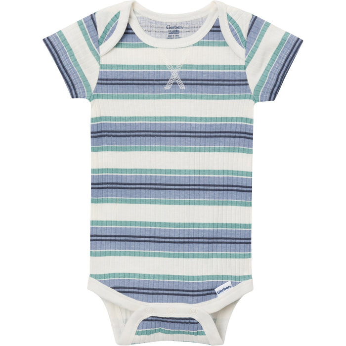 4-Pack Baby Boys Catch Me Fishing Short Sleeve Bodysuits onesies Gerber®