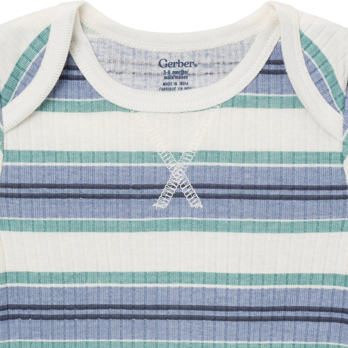 4-Pack Baby Boys Catch Me Fishing Short Sleeve Bodysuits onesies Gerber®