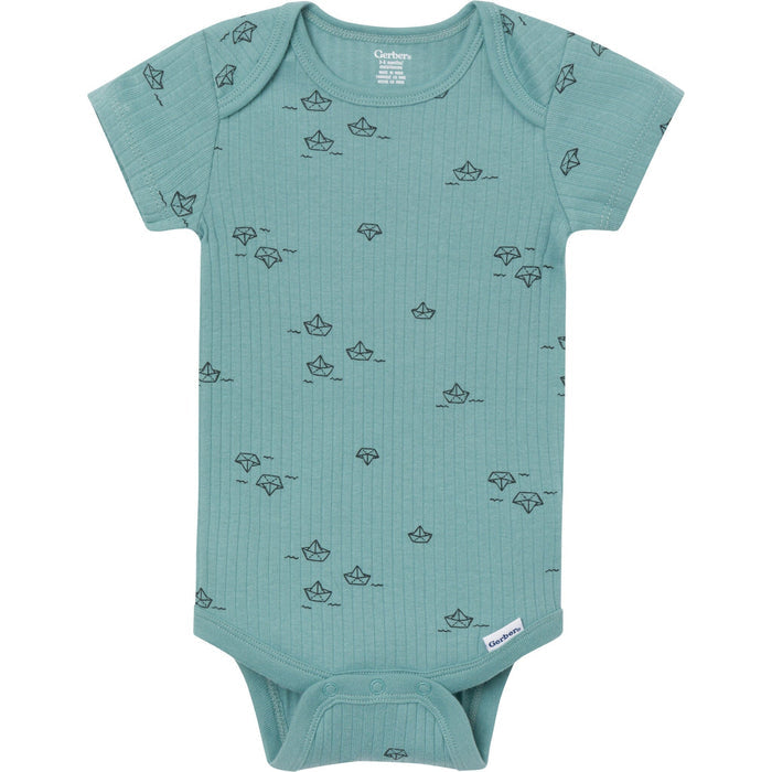 4-Pack Baby Boys Catch Me Fishing Short Sleeve Bodysuits onesies Gerber®