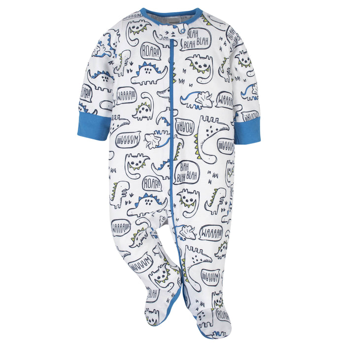 4-Pack Baby Boys Dino Sleep N' Plays-Gerber Childrenswear