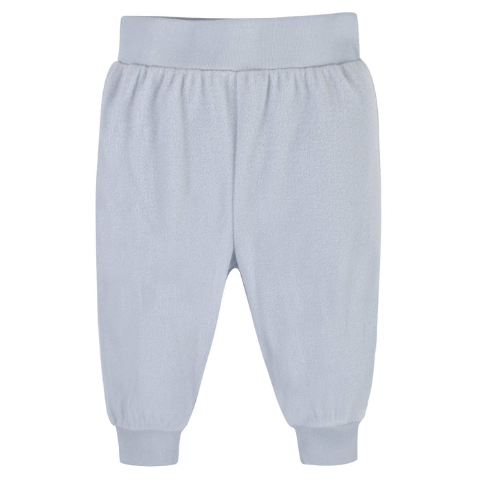 4-Pack Baby Boys Navy & Gray Microfleece Pants-Gerber Childrenswear