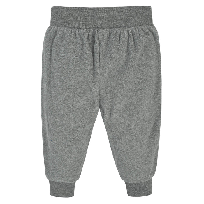 4-Pack Baby Boys Navy & Gray Microfleece Pants-Gerber Childrenswear