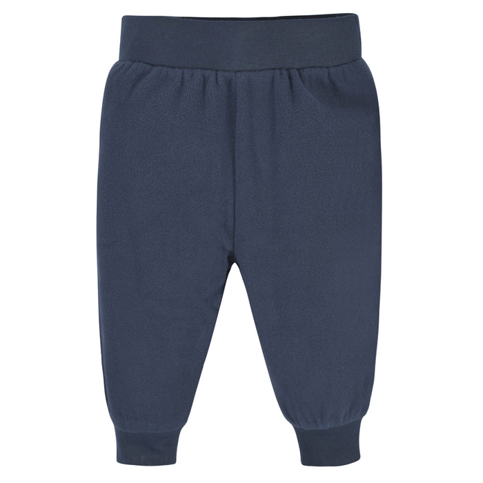 4-Pack Baby Boys Navy & Gray Microfleece Pants-Gerber Childrenswear