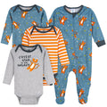 4-Pack Baby Boys Space Animals Long Sleeve Onesies® Bodysuits and Sleep 'N Play outfits Gerber®
