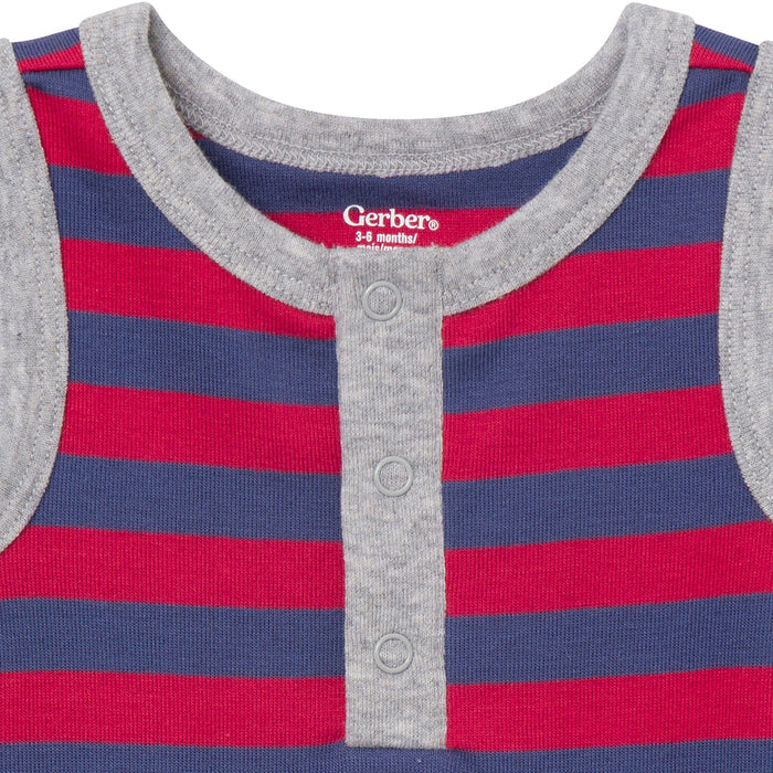 4-Pack Baby Boys Stars & Stripes Sleeveless Bodysuits onesies Gerber®