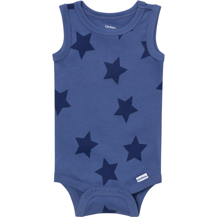 4-Pack Baby Boys Stars & Stripes Sleeveless Bodysuits onesies Gerber®