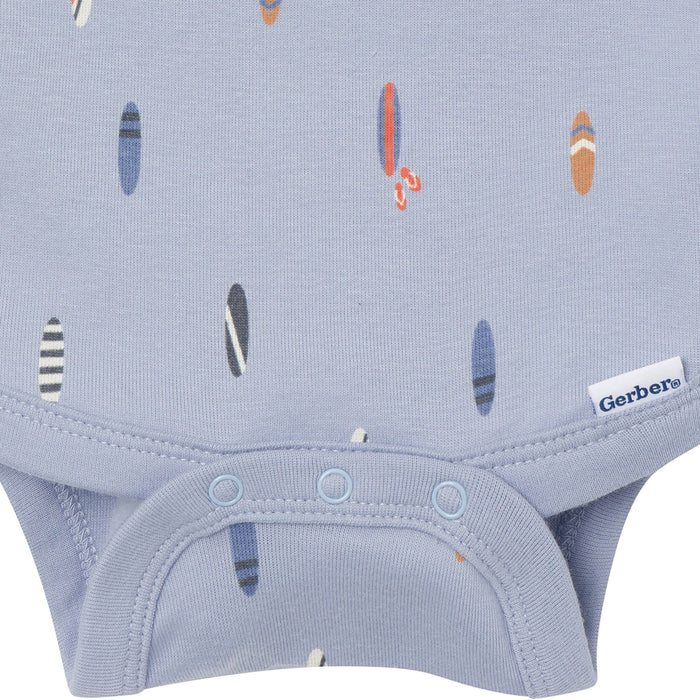 4-Pack Baby Boys Surfer Dude Sleeveless Bodysuits onesies Gerber®