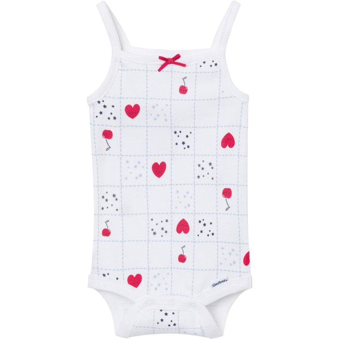 4-Pack Baby Girls Americana Sleeveless Bodysuits onesies Gerber®