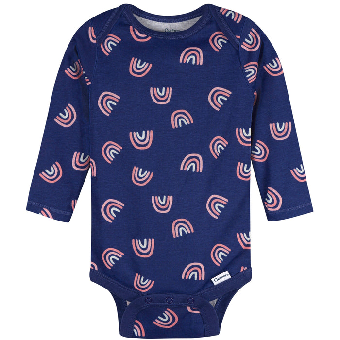 4-Pack Baby Girls Hearts & Dreams Long Sleeve Onesies® Bodysuits and Sleep 'N Play outfits Gerber®