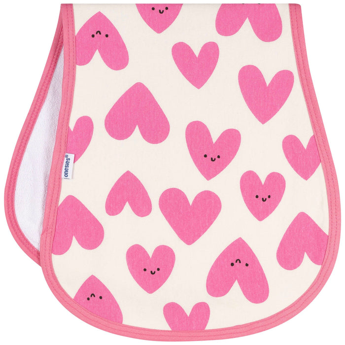 4-Piece Baby Girls Pink/Purple Burpcloth bibs Gerber®
