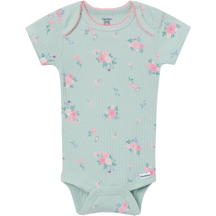 4-Pack Baby Girls Ladybug Pink Short Sleeve Bodysuits onesies Gerber®