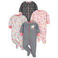 4-Pack Baby Girls Love You & Garden Floral Sleep 'N Plays