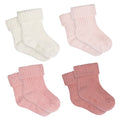 4-Pack Baby Girls Pink Rolled Cuff Ribbed Socks socks modern moments™ by Gerber®