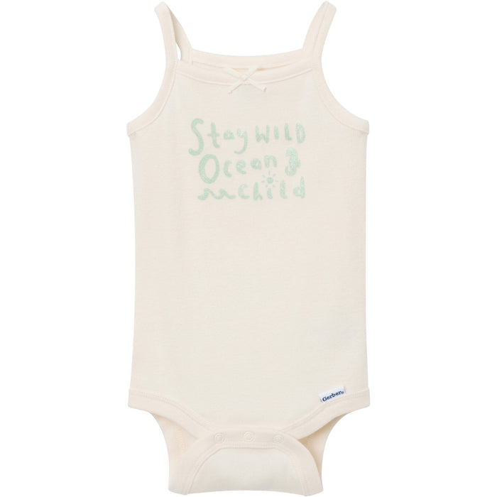 4-Pack Baby Girls Shells Sleeveless Bodysuits onesies Gerber®