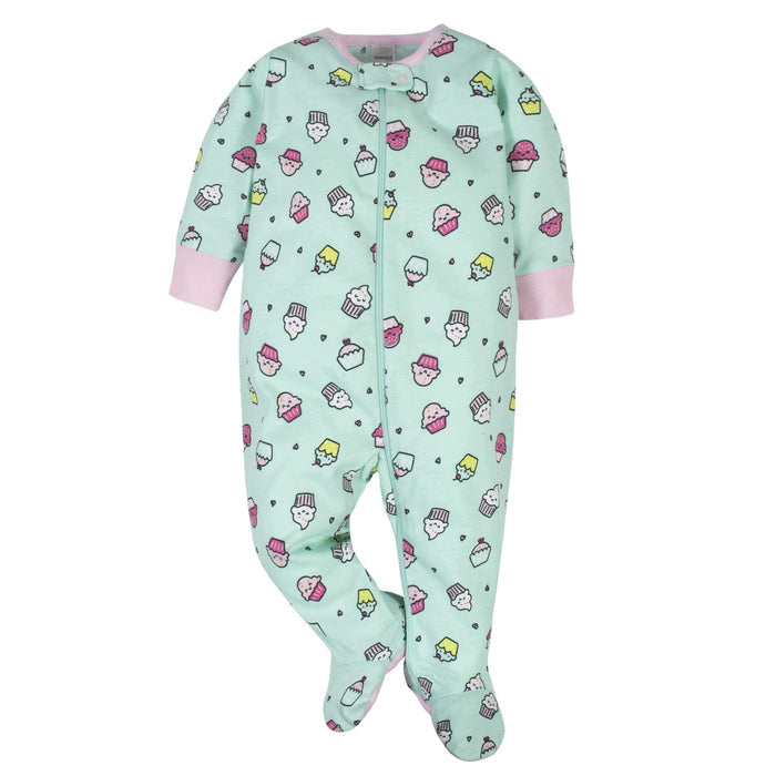 4-Pack Baby Girls Sweet Treat Sleep N' Plays-Gerber Childrenswear