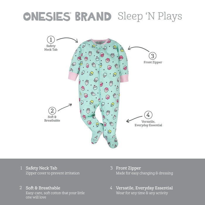 4-Pack Baby Girls Sweet Treat Sleep N' Plays
