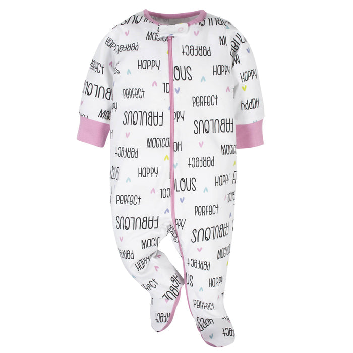 4-Pack Baby Girls Unicorns Sleep N' Plays-Gerber Childrenswear