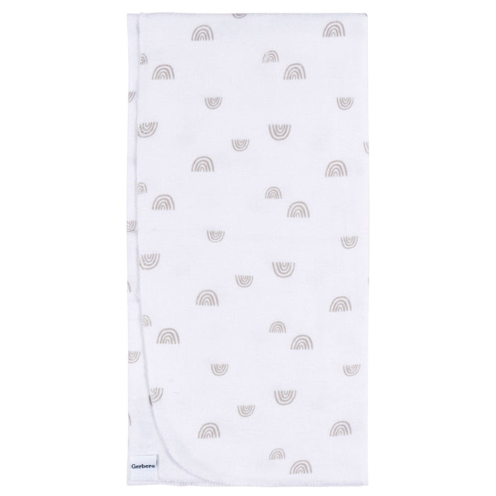 4-Pack Baby Neutral Boho Rainbow Flannel Blankets