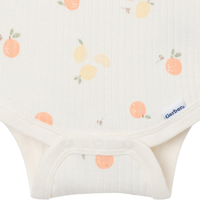 4-Pack Baby Neutral Fruit Picking Short Sleeve Bodysuits onesies Gerber®