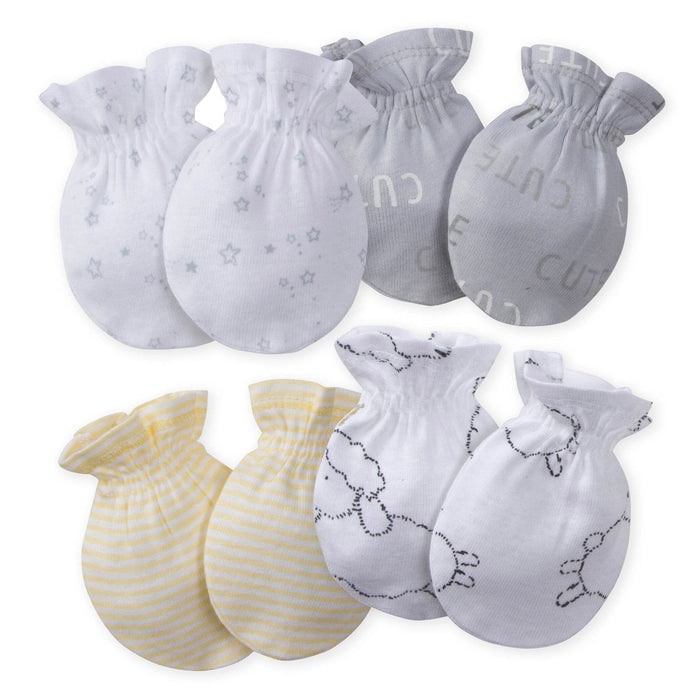 4-Pack Baby Neutral Lamb Mittens