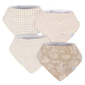 4-Pack Baby Neutral Multi Tan Bandana Bib bibs Just Born®