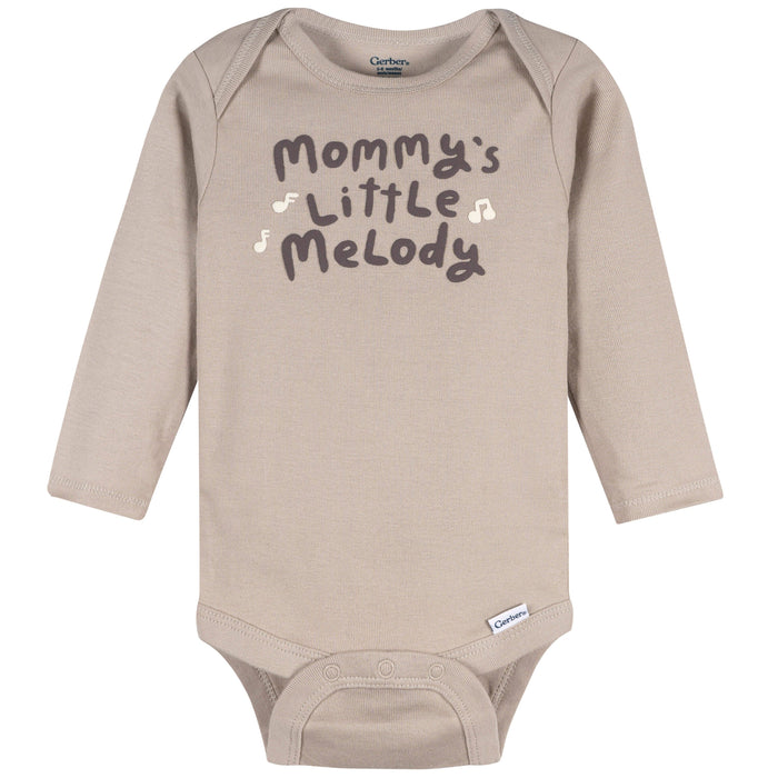 4-Pack Baby Neutral Musical Animals Long Sleeve Onesies® Bodysuits and Sleep 'N Play outfits Gerber®