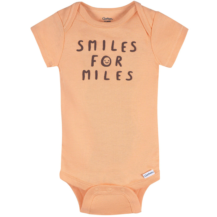 4-Pack Baby Neutral Safari Smiles Onesies® Bodysuits and Sleep 'N Play outfits Gerber®