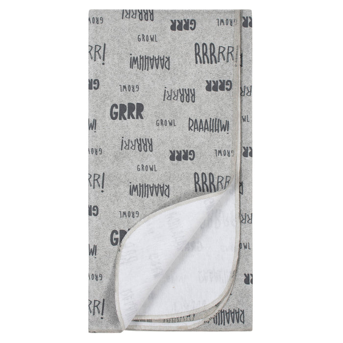4-Pack Boys Dino Flannel Receiving Blankets-Gerber Childrenswear