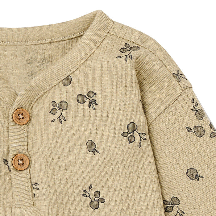 4-Piece Baby Boys Olive and Gray Henley Top With Pants Outfits & Sets Gerber®
