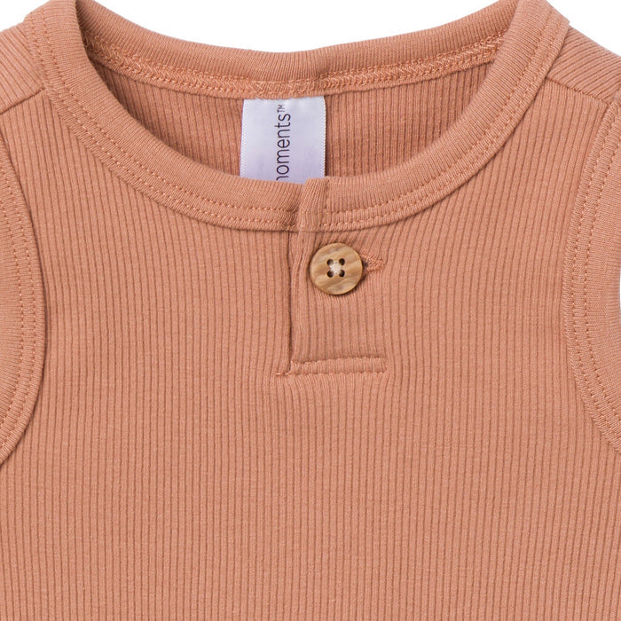 4-Piece Baby Boys Brown/ Med Grey Heather Bodysuit and Short Set Outfits & Sets Modern Moments™ by Gerber®