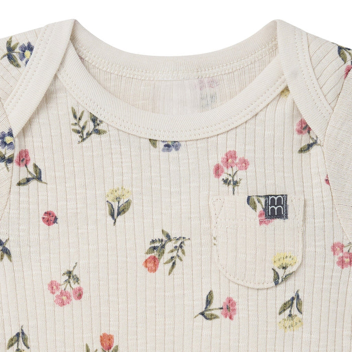 4-Piece Baby Girls Beige Garden Bodysuit and Shorties outfits modern moments™ by Gerber®