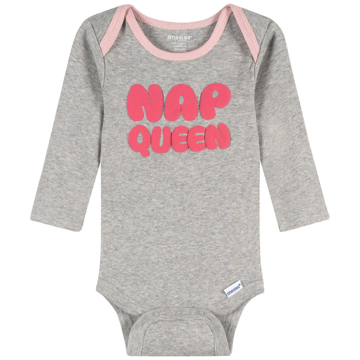 4-Piece Baby Girls Nap Queen Onesies® Bodysuits and Pants outfits Gerber®