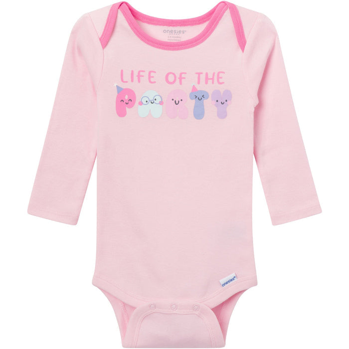 4-Piece Baby Girls Party Rainbow Onesies® Bodysuits and Pants outfits Gerber®