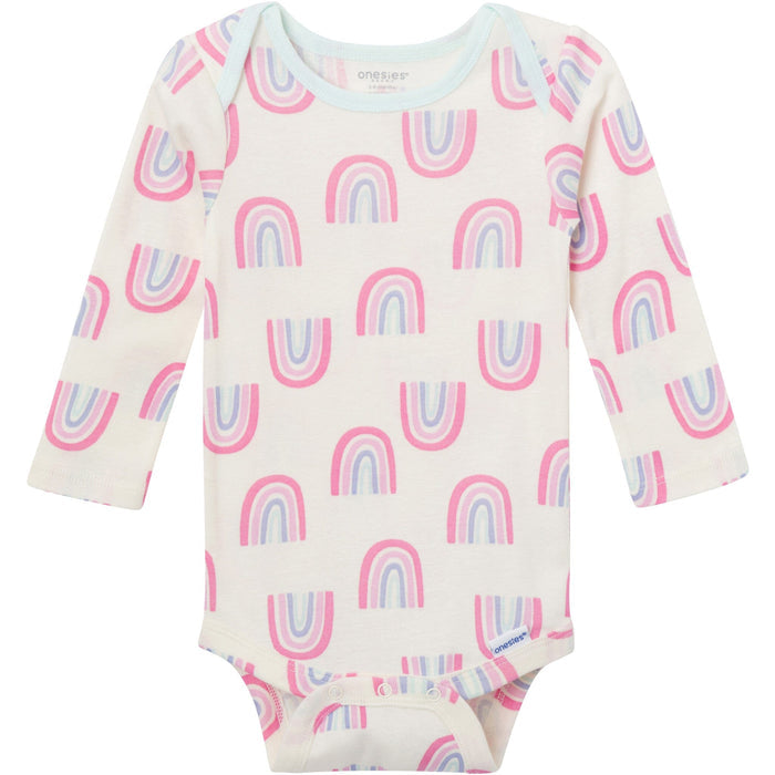 4-Piece Baby Girls Party Rainbow Onesies® Bodysuits and Pants outfits Gerber®