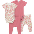 4-Piece Baby Girls Multi Flower Bodysuit and Pant Outfits & Sets Modern Moments™ by Gerber®