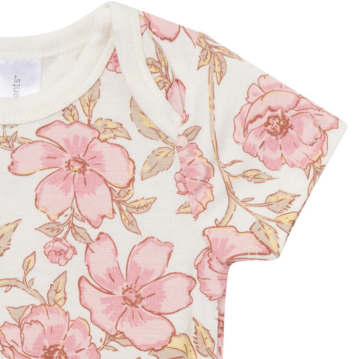 4-Piece Baby Girls Multi Flower Bodysuit and Pant Outfits & Sets Modern Moments™ by Gerber®