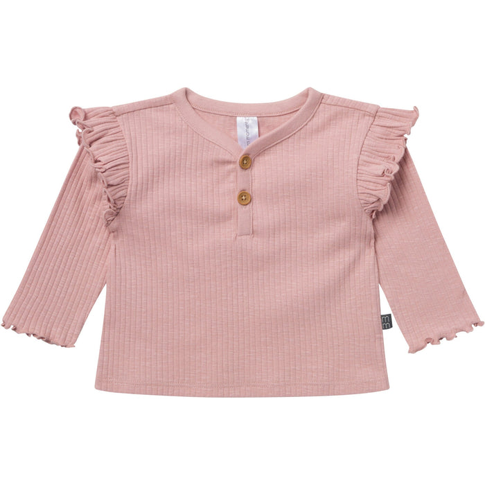 4-Piece Baby Girls Pink Henley Ruffle Top With Pants Outfits & Sets Modern Moments™ by Gerber®