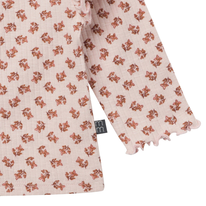 4-Piece Baby Girls Pink Henley Ruffle Top With Pants Outfits & Sets Modern Moments™ by Gerber®