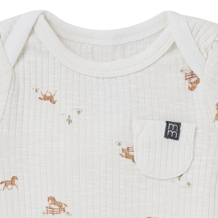 4-Piece Baby Neutral Horse Barn Bodysuit and Shorties outfits modern moments™ by Gerber®