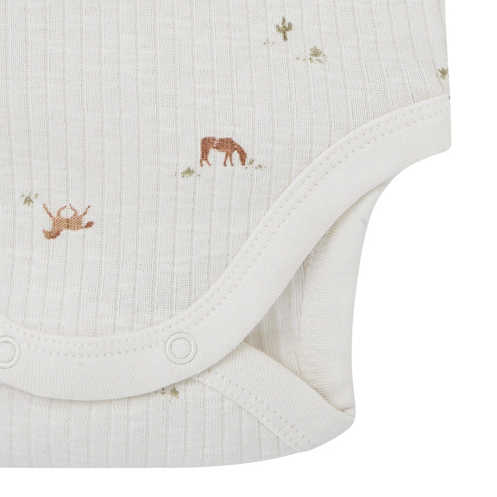4-Piece Baby Neutral Horse Barn Bodysuit and Shorties outfits modern moments™ by Gerber®