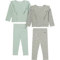 4-Piece Baby Girls Blue and Green Ruffle Top and Legging Set Outfits & Sets Modern Moments™ by Gerber®