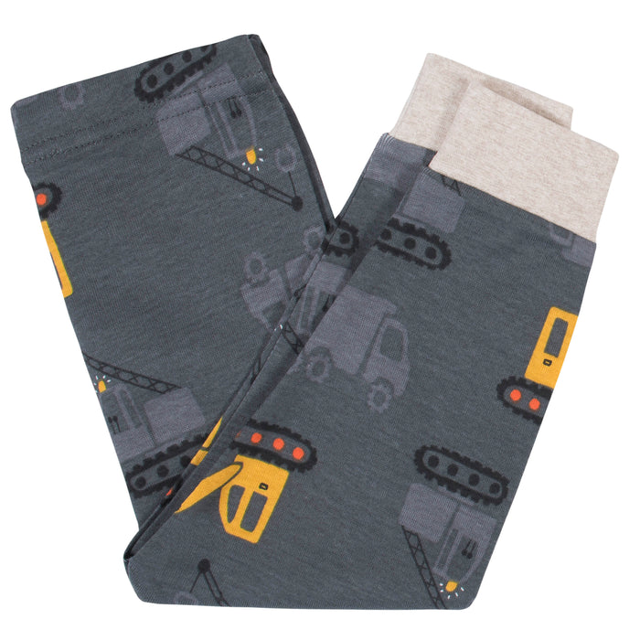 4-Piece Baby & Toddler Boys Construction Trucks Snug Fit Cotton Pajamas-Gerber Childrenswear