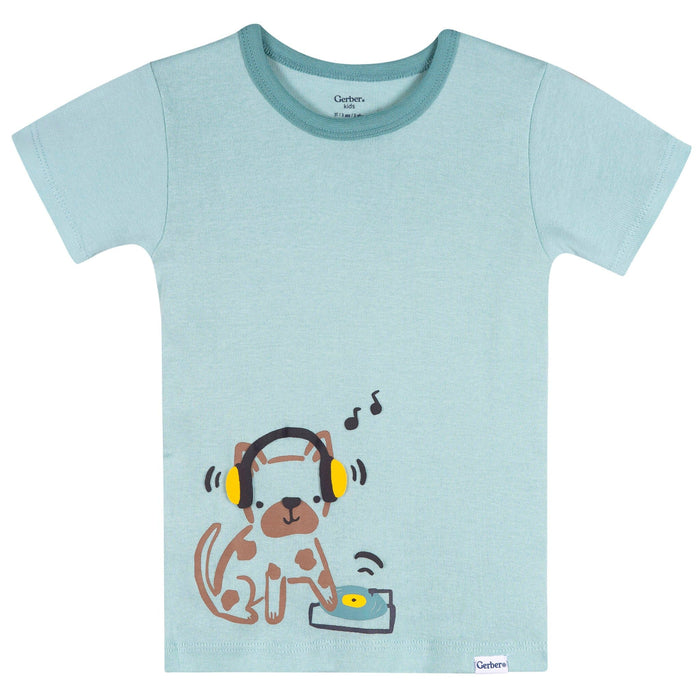 4-Piece Infant & Toddler Boys Musical Dog Cotton Pajama Short Set sleepwear Gerber®