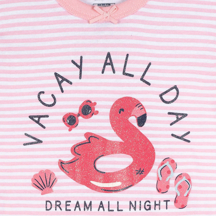 4-Piece Infant & Toddler Girls Flamingo Floatie Cotton Pajama Short Set sleepwear Gerber®