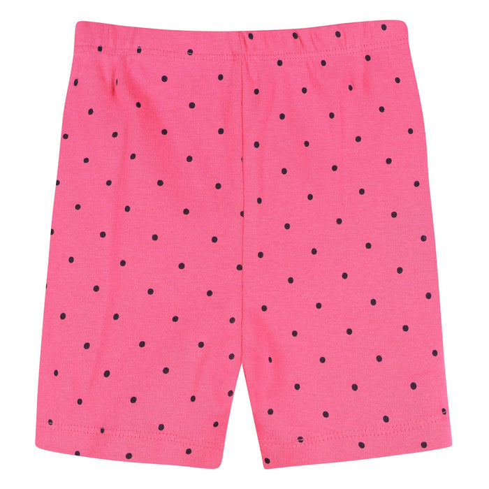 4-Piece Infant & Toddler Girls Pink and Green Strawberries Cotton Pajama Short Set sleepwear Gerber®