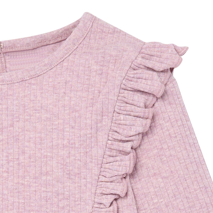4-Piece Baby Girls Purple and Gray Ruffle Top and Legging Set Outfits & Sets Gerber®