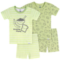 4-Piece Infant & Toddler Neutral Blue Naptime Cotton Pajama Short Set sleepwear Gerber®
