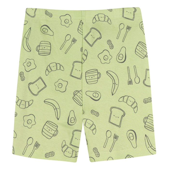4-Piece Infant & Toddler Neutral Blue Naptime Cotton Pajama Short Set sleepwear Gerber®