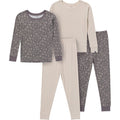 4-Piece Baby Neutral Gray Snug Fitting Pajama Set Sleepwear Gerber®